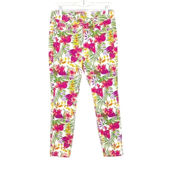 Tommy Bahama Marabella Blooms Ankle Skinny Jeans SZ 28 Boho Artisan Design - Picture 11 of 16